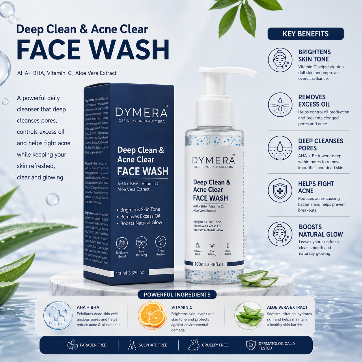 Deep Clean & Acne Clear Face Wash - Image 3